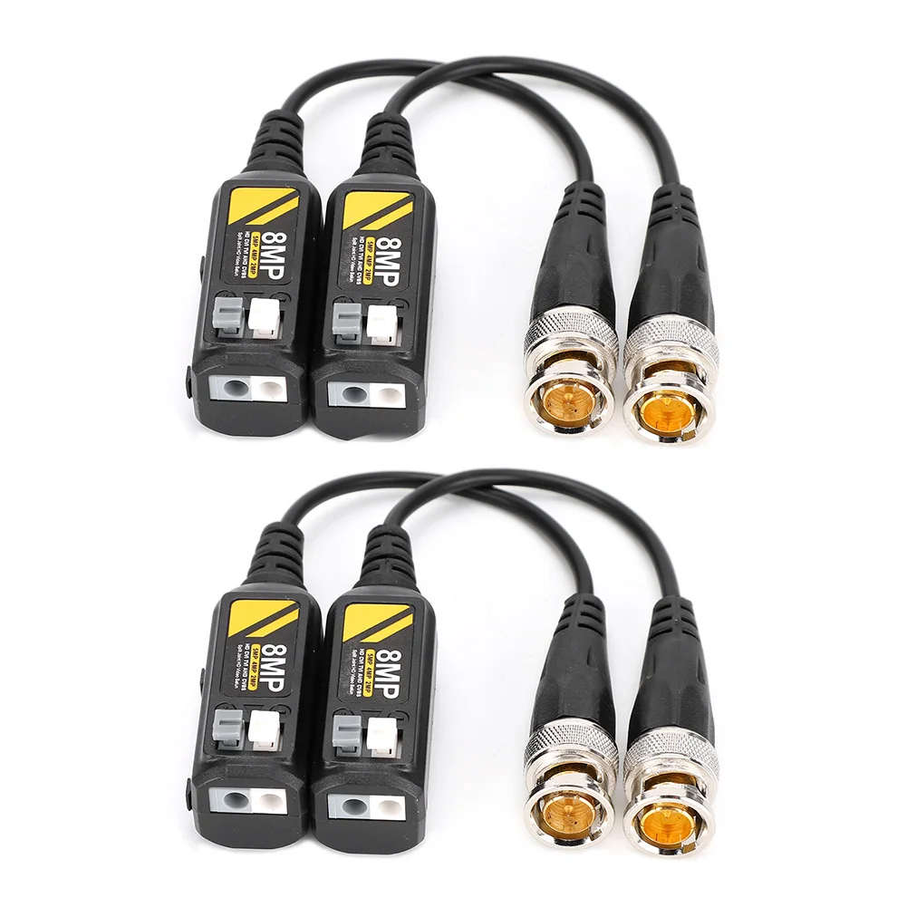 ZK40 2 Pair Male Twisted Pair Transmitter Cable 8MP HD CVI / AHD / TVI / CVBS BNC