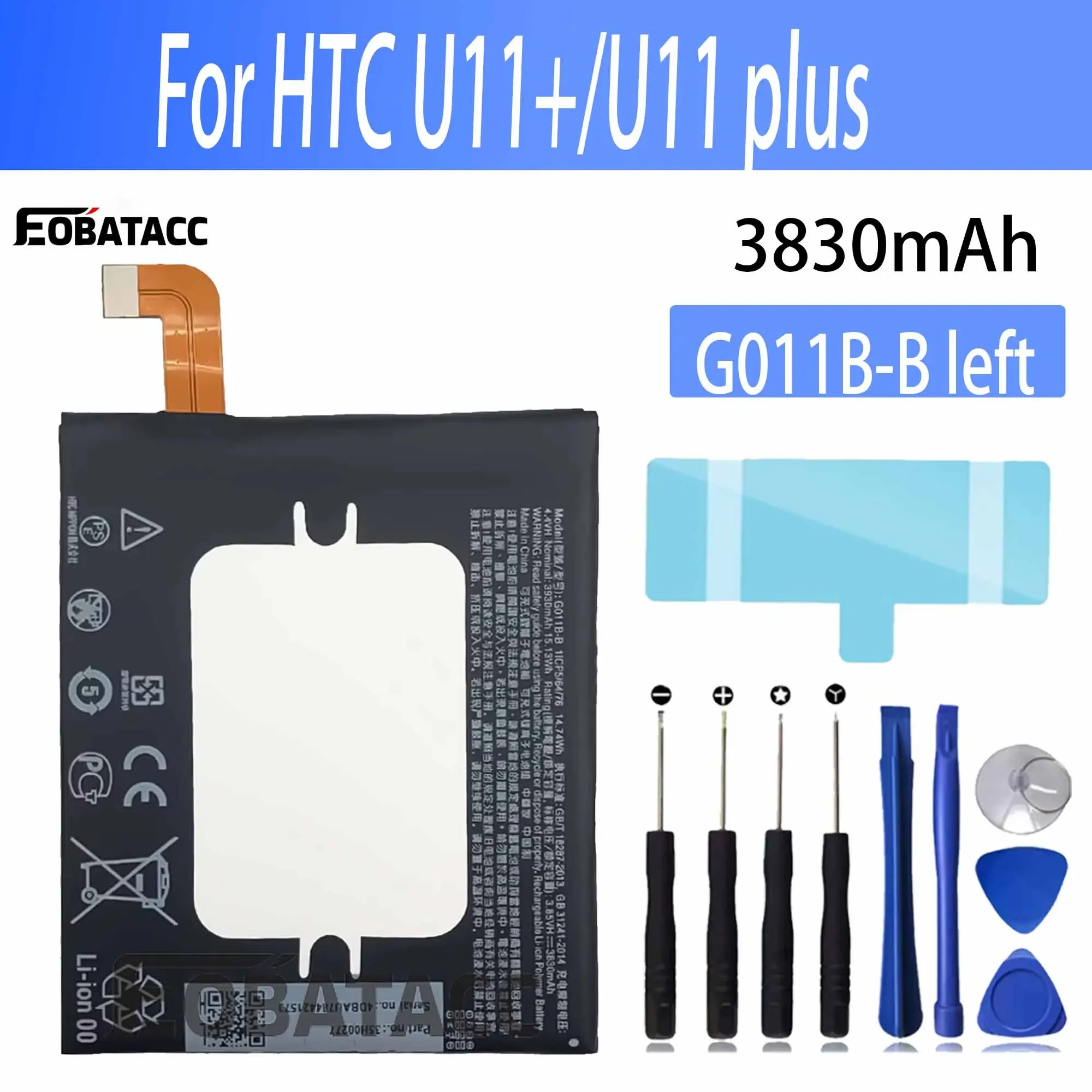 

100% New Original Battery G011B-B For HTC U11+ /U11 plus Battery + Free Tools