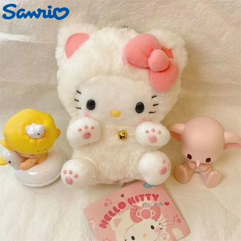 

Sanrio Hello Kitty плюшевая кукла Kawaii мультфильм аниме аксессуары для вышивки мягкая плюшевая подвеска кукла украшение для рюкзака подарок для девочки