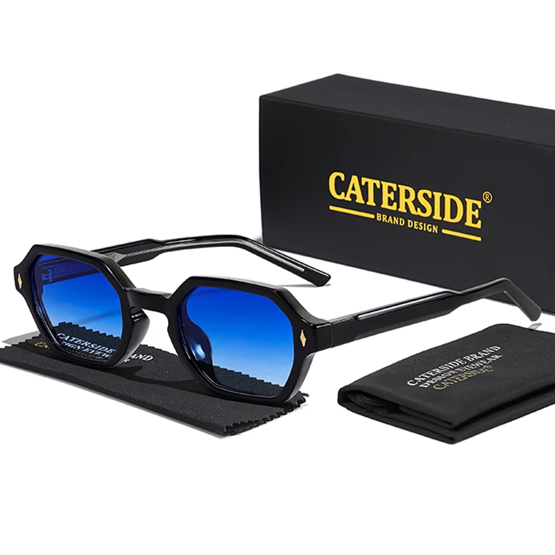 CATERDIDE Punk Polygonale Herren-Sonnenbrille, personalisiertes Design, quadratischer Rahmen, Sonnenbrille für Damen, Partys, Reisen, Urlaub, Brille – Detail 7
