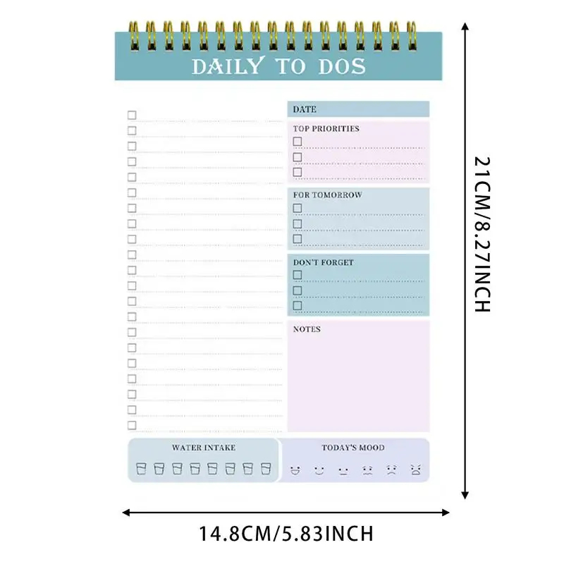 Imagem -06 - Daily Planner Notepad Bobina sem Data Tarefa Checklist Organizador Agenda Pad para o Trabalho Casa Tarefa Notebook