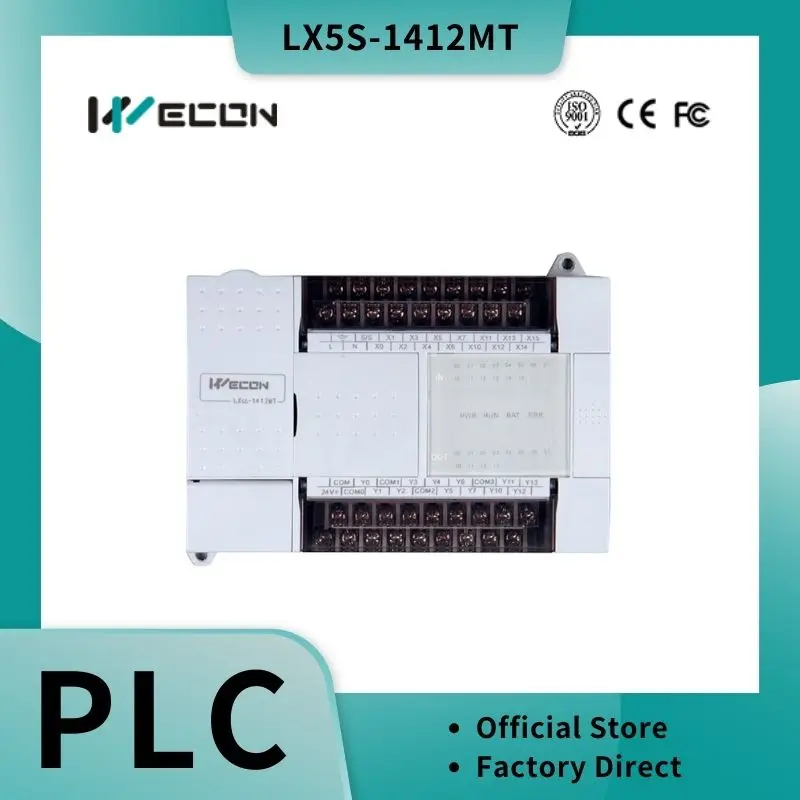 

Wecon advance PLC LX5S series 24 I/O LX5S-1412MT-A 220VAC supplied relay output