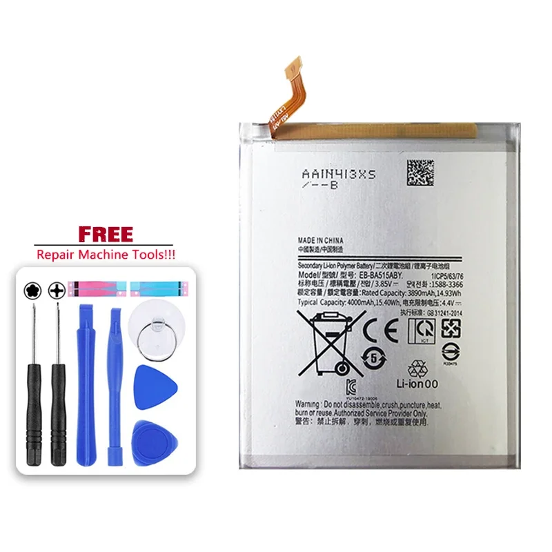 EB-BA515ABY Battery 4000mAh For Samsung Galaxy A51 SM-A515 SM-A515F/DSM Mobile Phone Bateria