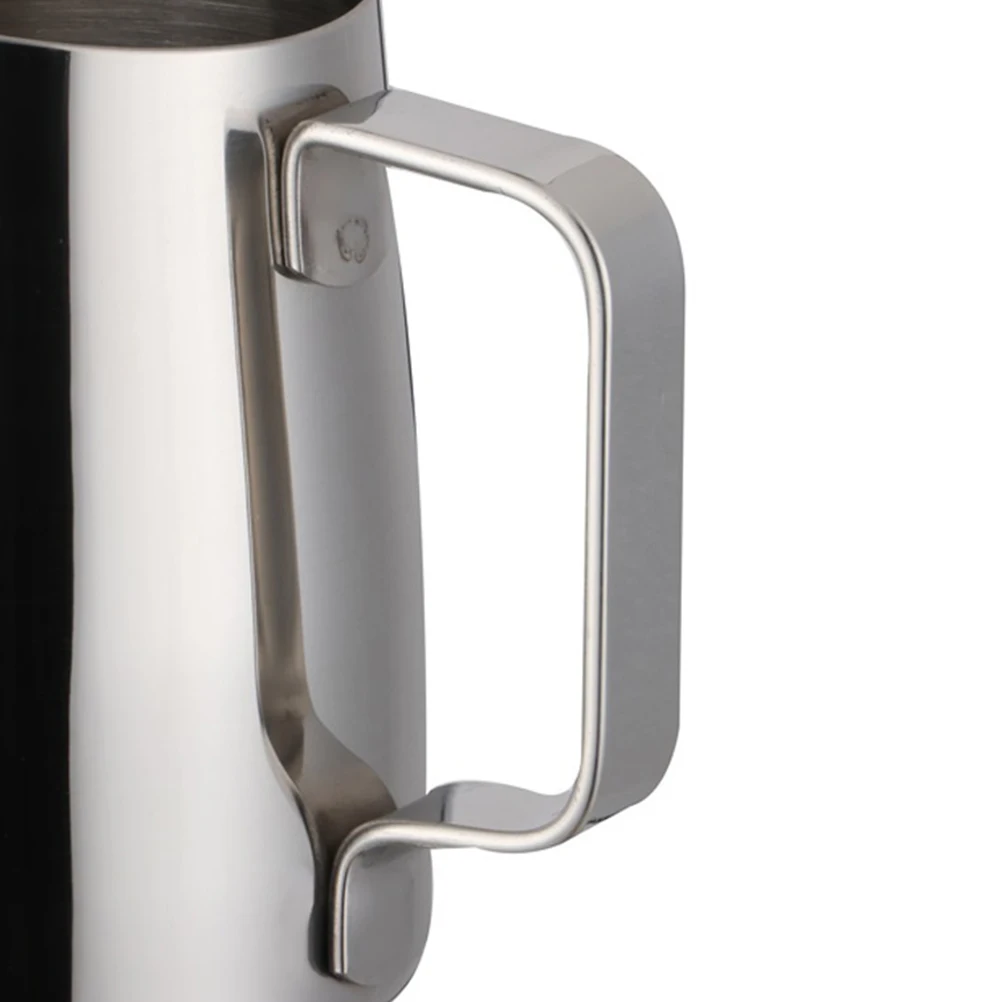 

400Ml Pull Flower Cup Milk Frothing Pitcher Stainless Steel Unbreakable Rustproof for Coffee Making Latte Art Cappuccino Silver