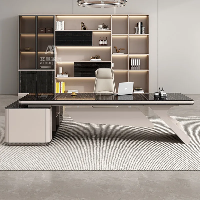 Wooden Modern Office Desk Aesthetic Portable Design Display Minimalist Office Desk Space Saving Drawer Tavolino Home Furniture