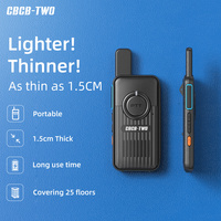 CBCBTWO GT-408 Ultra-thin Mini Walkie Talkie 2Pcs Portable Two Way Radio PMR/FRS License-free Type C Charging Hotel Restaurant
