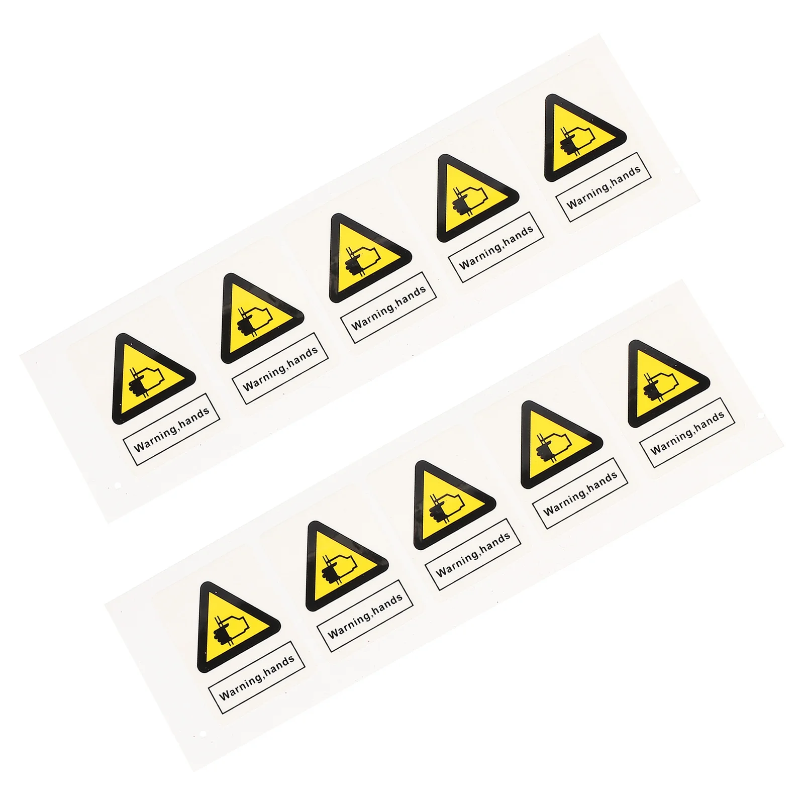 

10pcs Sticker Safety Labels Yellow Caution Decals Machine Danger Signs PP Machine Danger Caution Stickers Material Traffic