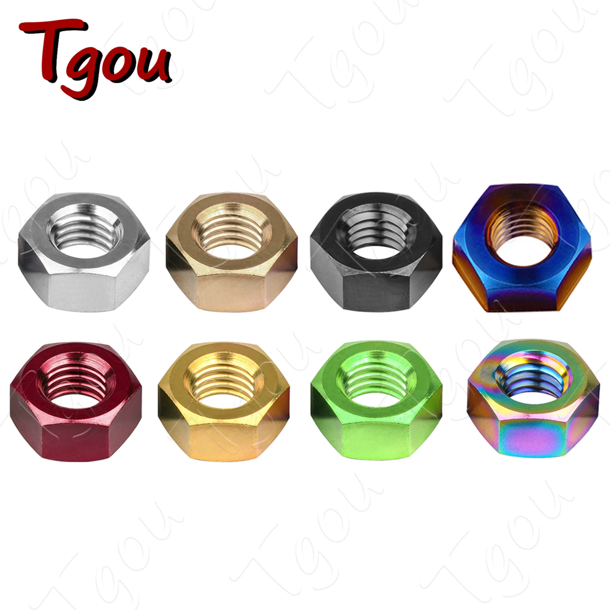 Tgou Titanium Nut M4 M5 M6 M8 Outer Hexagon Nut for Bicycle Motorcycle