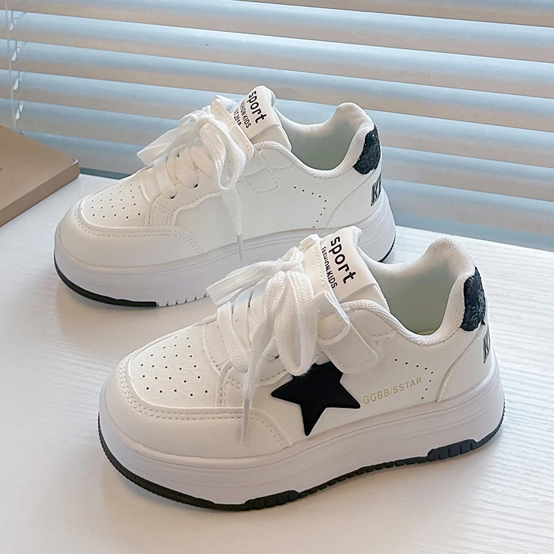 Girls' Casual Running Student Shoes Children's Spring Summer New Style Sports Sneakers Stylish and Versatile White Sneakers