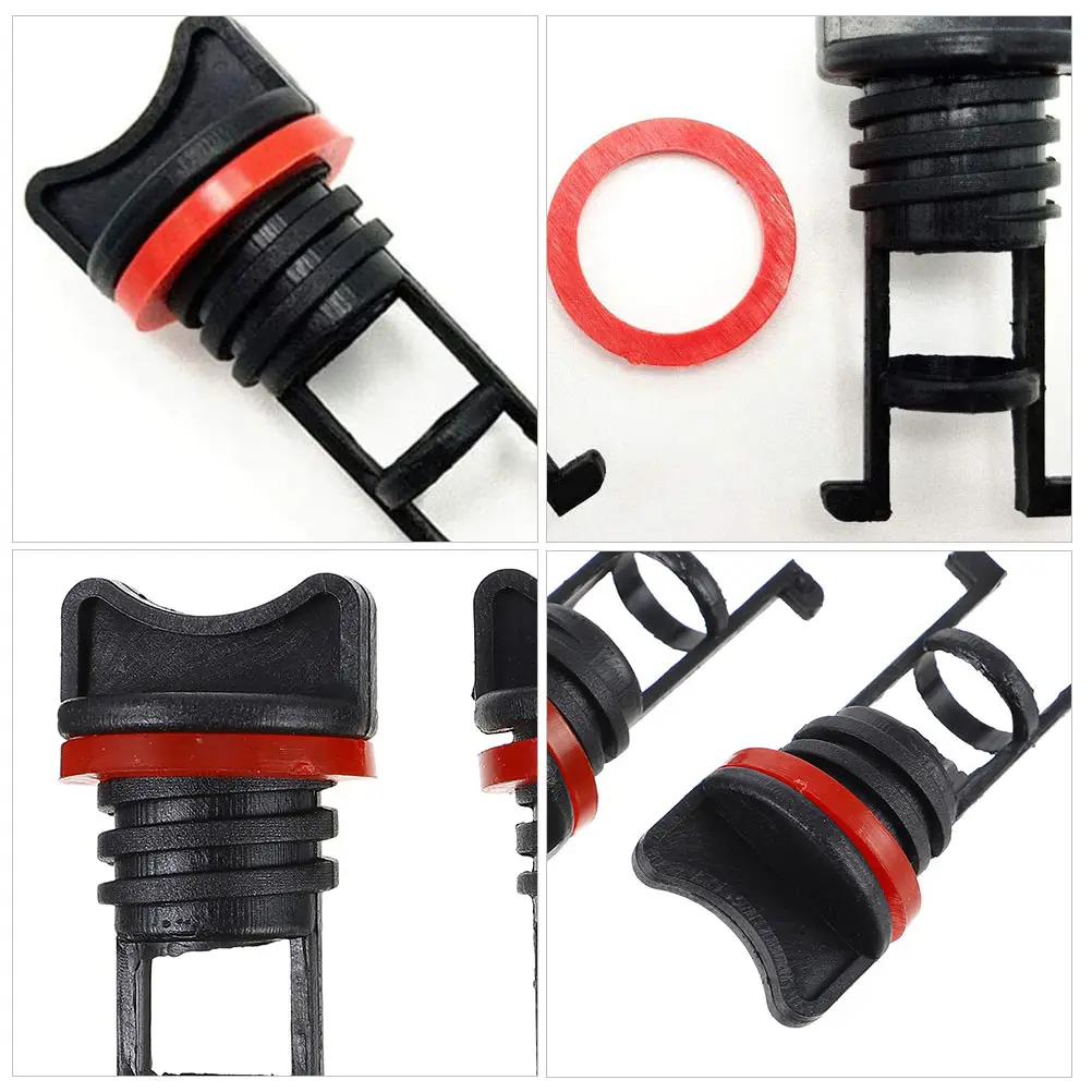 

3 Pcs Drain Plugs Durable Nylon Boat Drain Plugs Boat Bung Stopper Black Red Scupper Plug Marine Canoe Accessories