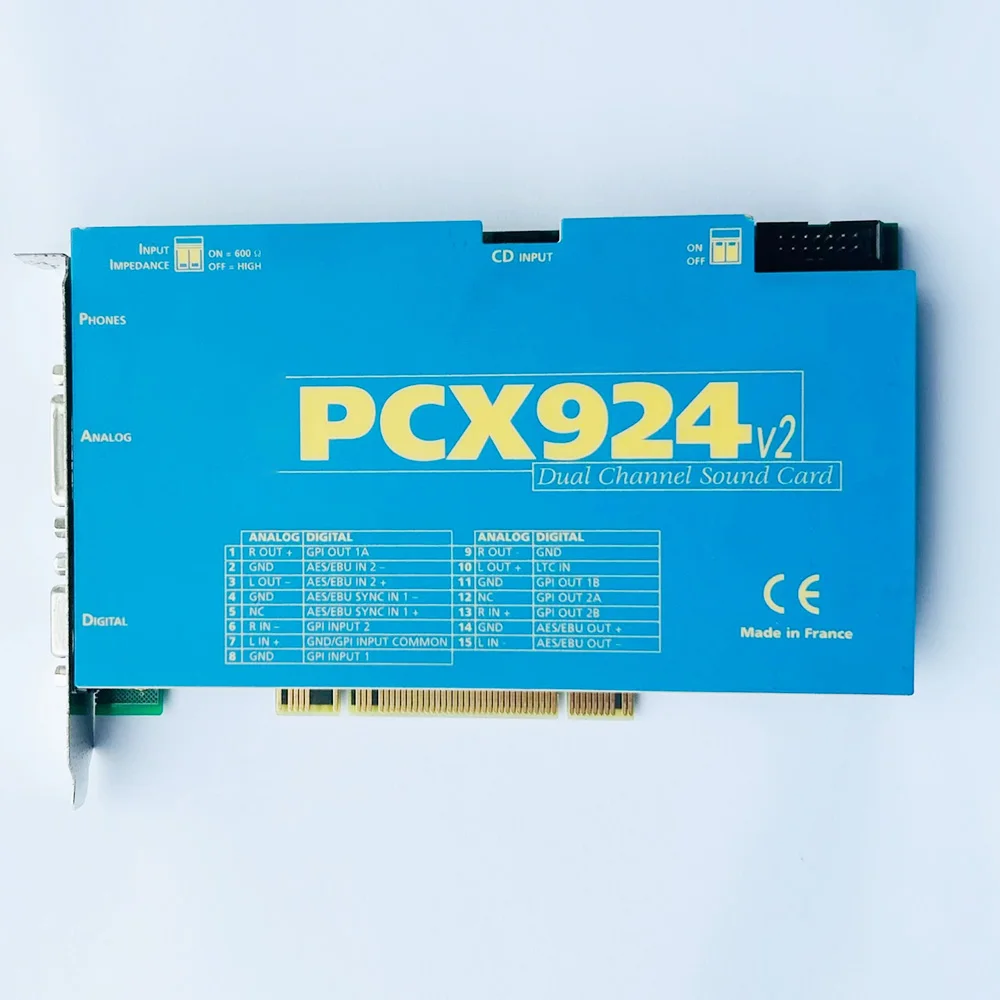 Broadcast Grade Sound Card PCI Interface PCX924v2