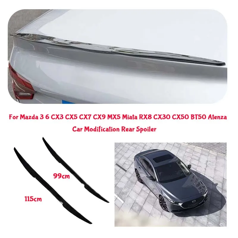 For Mazda PVC Material Car Special Tail Wing Punch-Free Integrated Paste Auto Spoiler car wing
