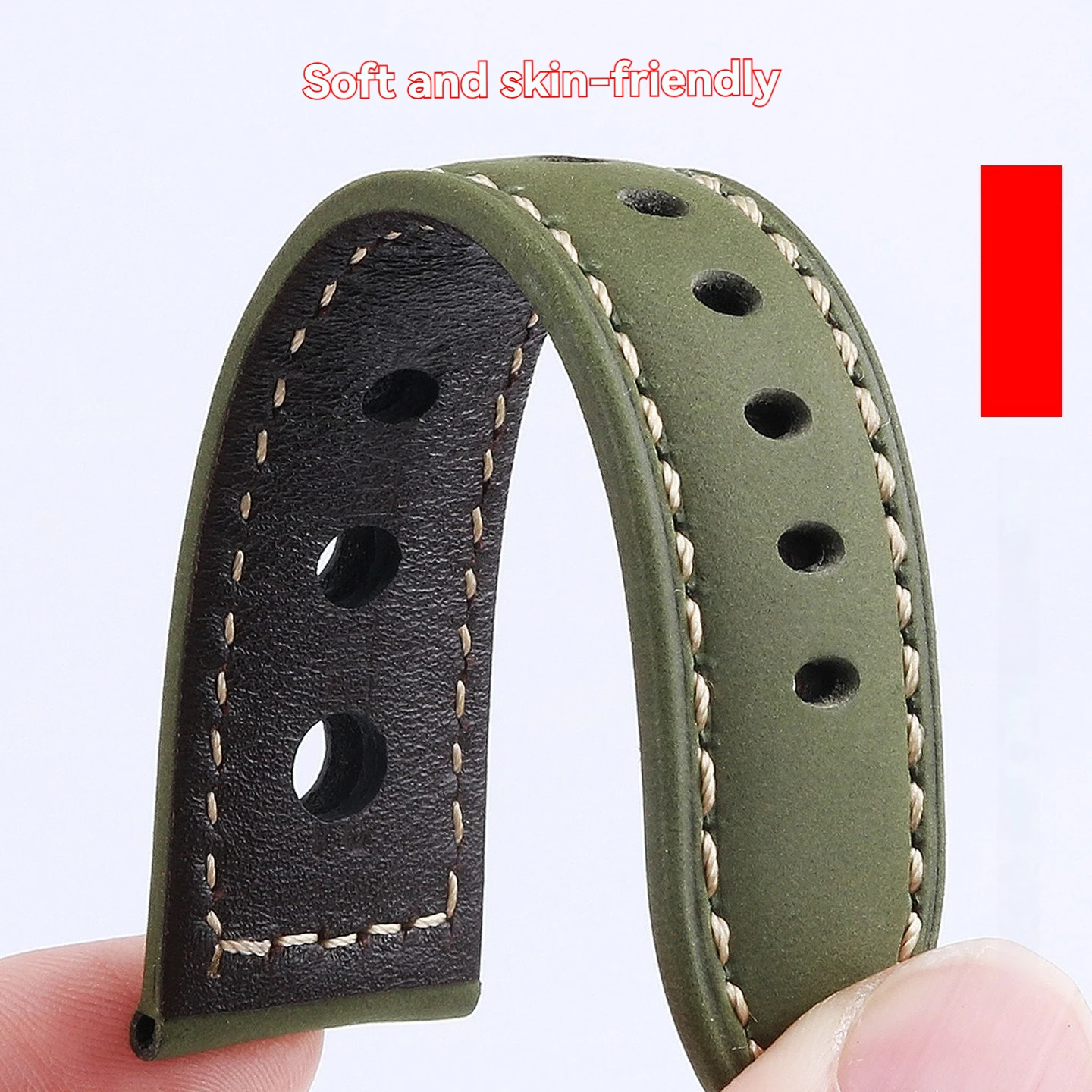 Genuine leather watchband suitable for Breitling Avengers Night Mission B01 timing yellow cowhide strap replacement accessories
