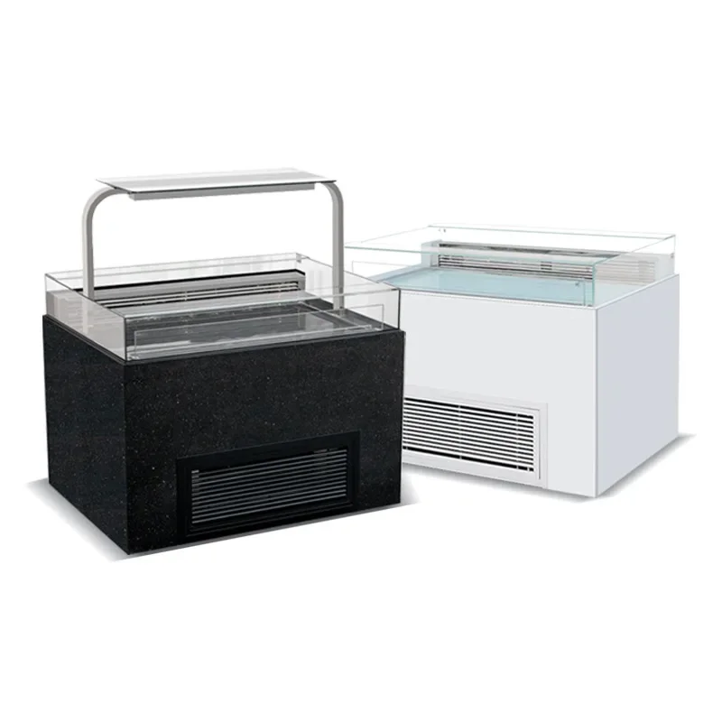 Refrigerated display cabinet, fresh-keeping cabinet, open horizontal dessert cabinet