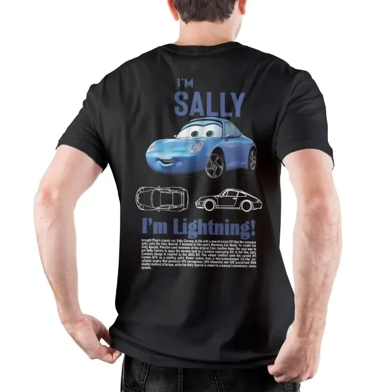 Men's Sally I'm Lightning Cars T-Shirt McQueen Cotton Clothing Creative Short Sleeve Crew Neck T-Shirt Plus Size T-Shirt