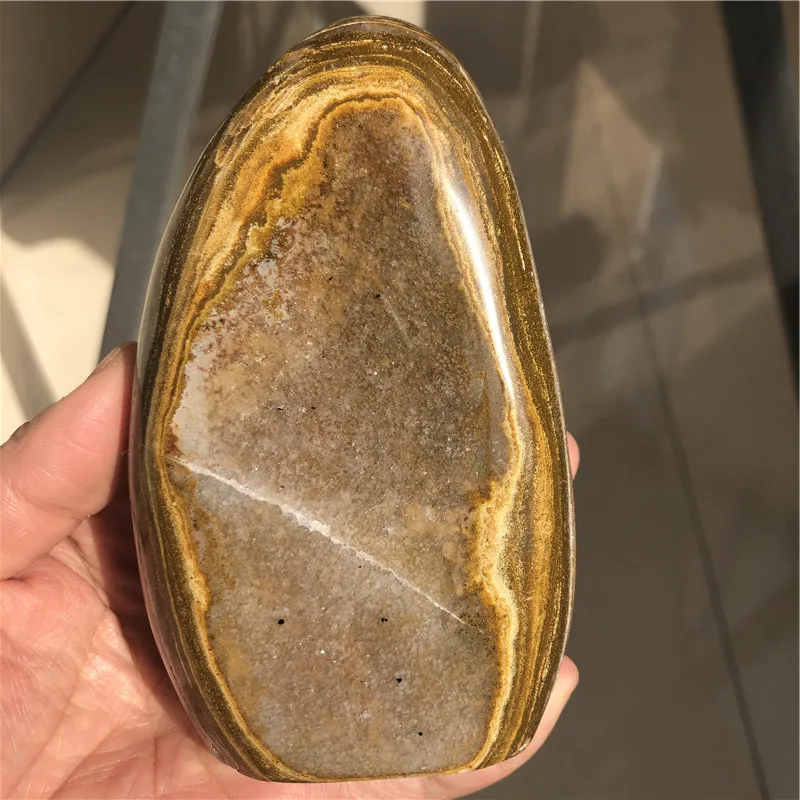 Gemstone Crystal Stones Polished Ocean Jasper palm stone For Home Decoration