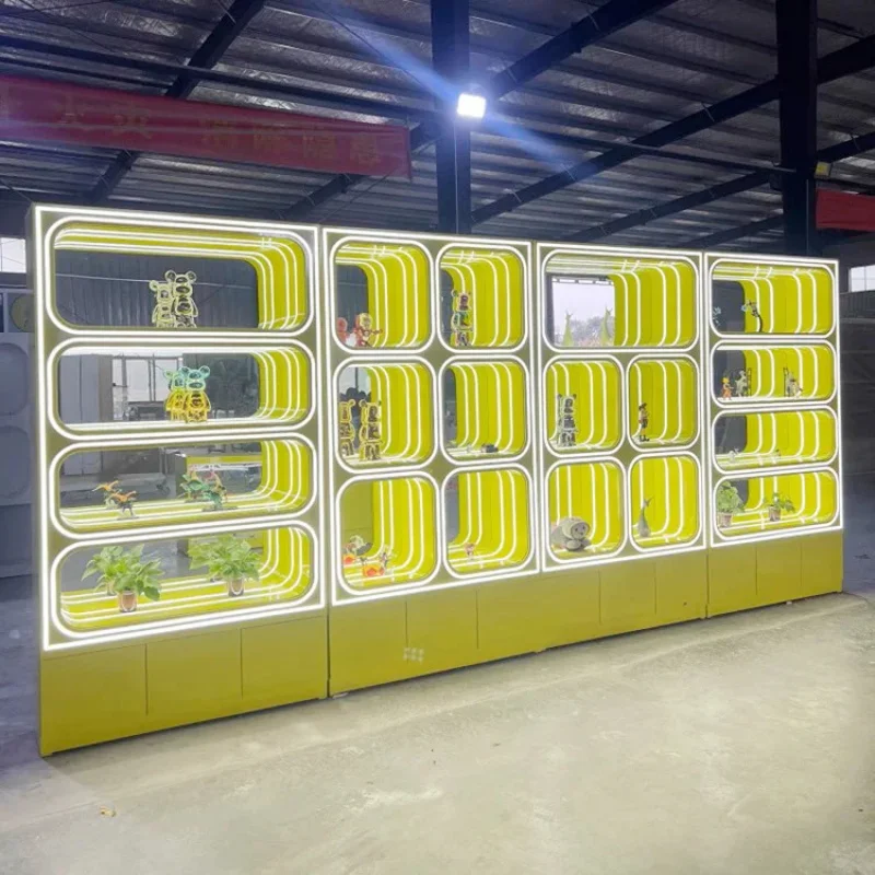 custom.New Arrival Double-Sided Metal Gondola Shelf Modern Retail Rack Display Table-up Stores