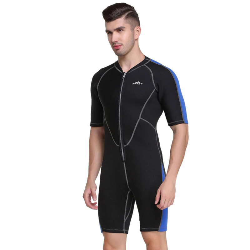 SBART Neoprene Wetsuits Men 2mm Neoprene Swimsuit One-Piece Spearfishing Wetsuit Short Sleeve Surfing Scuba Diving Wetsuits 2025