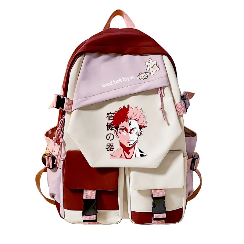 Jujutsu Kaisen Cartoon Print Bag Jeugd Student Schooltas Kinderen Rugzak Uitje Reistas Vrijetijdstas Kindertas