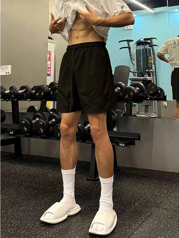 

Мужские модные повседневные брюки больших размеров 300 Pou Qui Dry Fitn Running Shorts, длиной ниже колена, прямого кроя