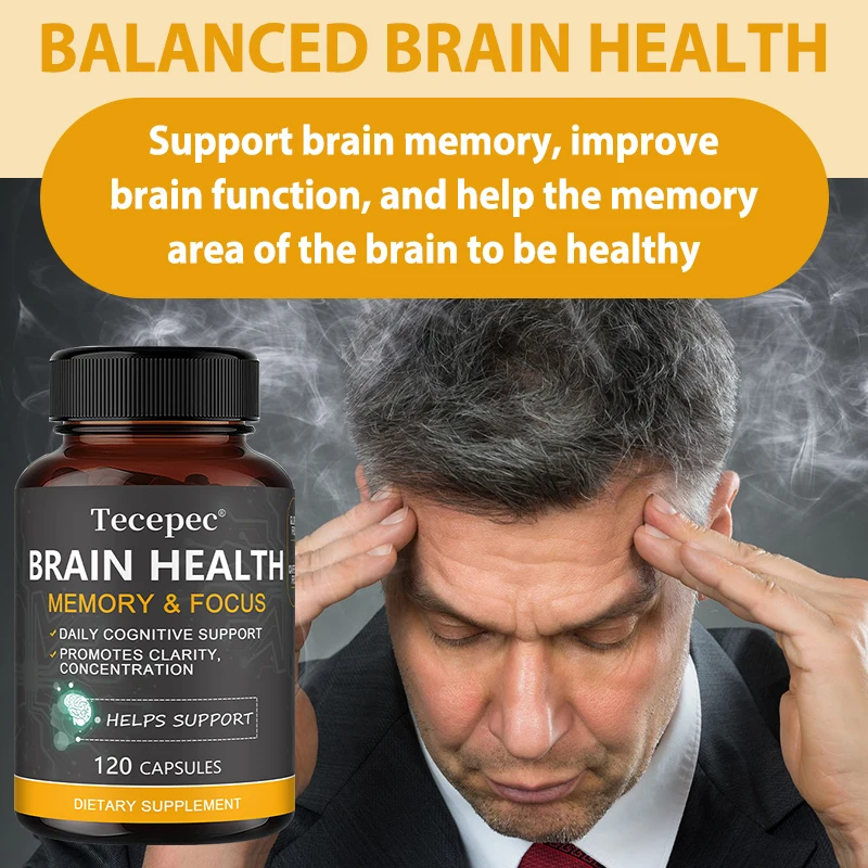 Les capsules L-Tyrosine + Bacopa Monnieri favorisent la santé du cerveau, aide au combat du stress, améliore la mémoire, les capacités cognitives et l'humeur