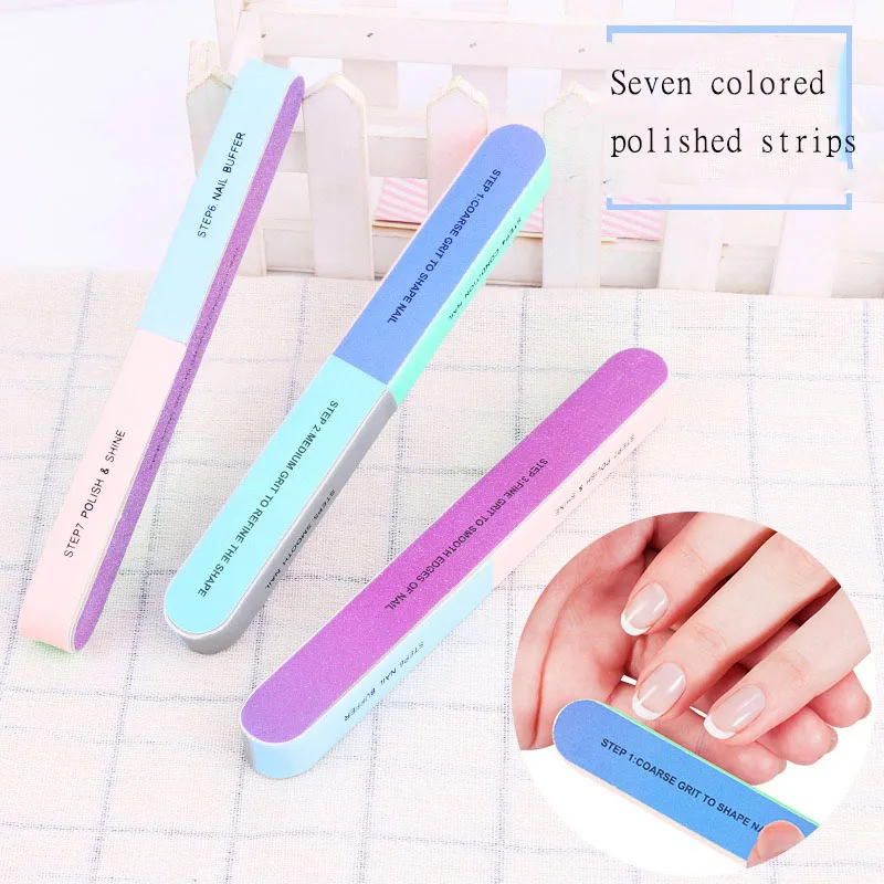 New Nail Art Sanding Files Nail Polish Buffer Buffer Block Manicure Pedicure Tool Sand Surface Sponge Nail File Accessories Pk08