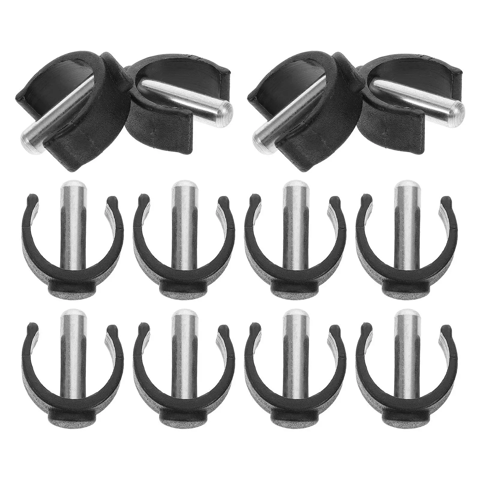 

12Pcs C-Shape Clamp Walker Sticks Pin Locks Ergonomic Folding Walking Stick Holder Clip for Canes Trekking Poles Crutch