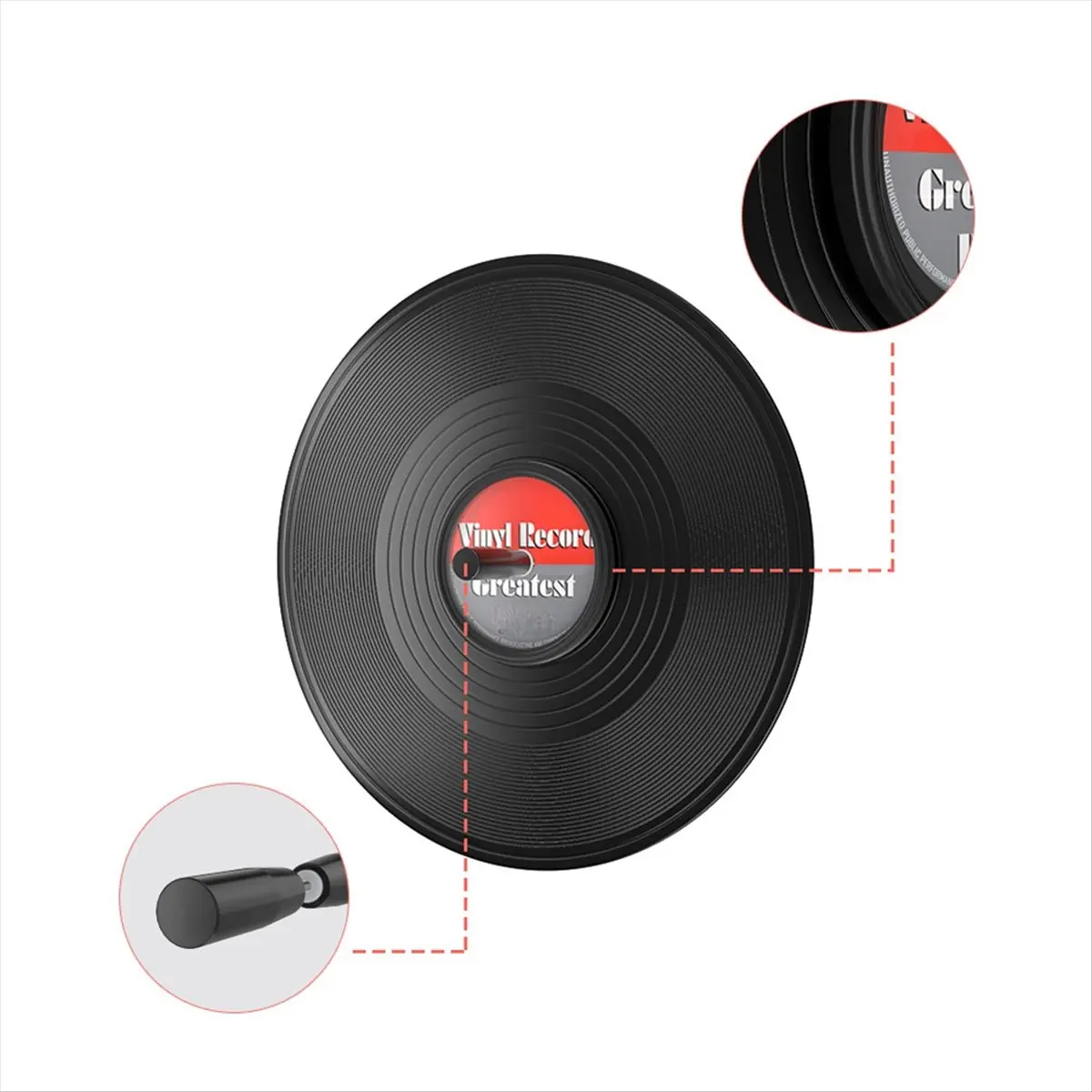 AAAE 12 Inch LP Vinyl Record Label Saver Vinyl Records Clean Saver Record Cleaning Protector Waterproof Cleaner Clamp Care