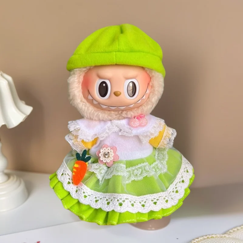 

17cm Mini Plush Doll'S Clothes Outfit Accessories for Labubu Clothes Set Clothing Gift (NO Doll NO Shoes)