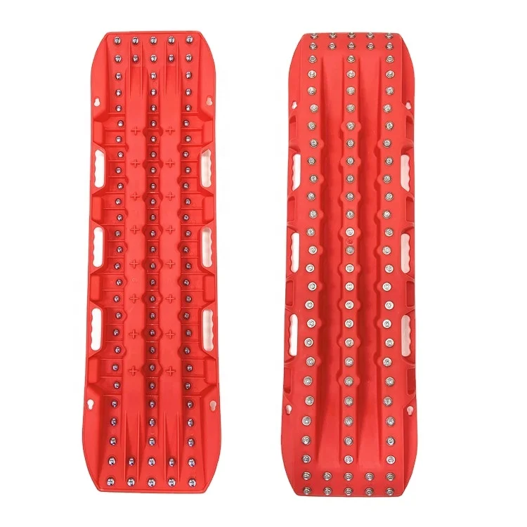 

Outdoor Off-road Rescue Equipment 4X4 Off Road Recovery Board Sand Tracks With Metal Studs