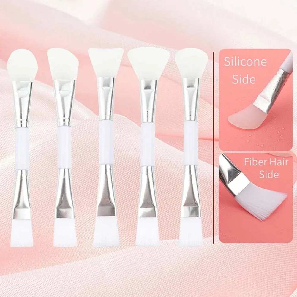 

Reusable Cosmetic Tool Double-Ended Fiber Blending DIY Mask Tools Silicone Mask Brush Facial Mud Mixing Brush Makeup Brush