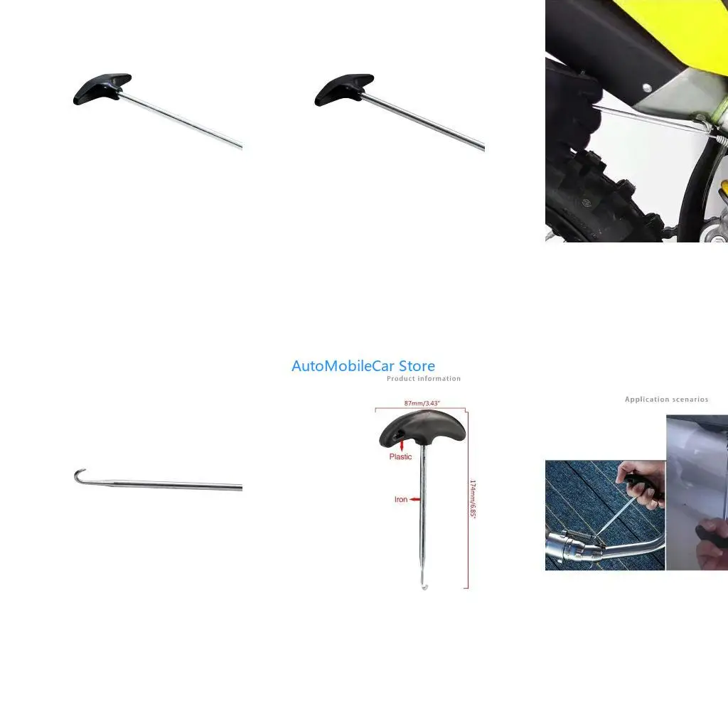 G8TE Exhaust Spring Puller Tool Motorcycle Exhaust Spring Hooks, T-Handle Exhaust Spring Hooks Spring Puller Removal Tool