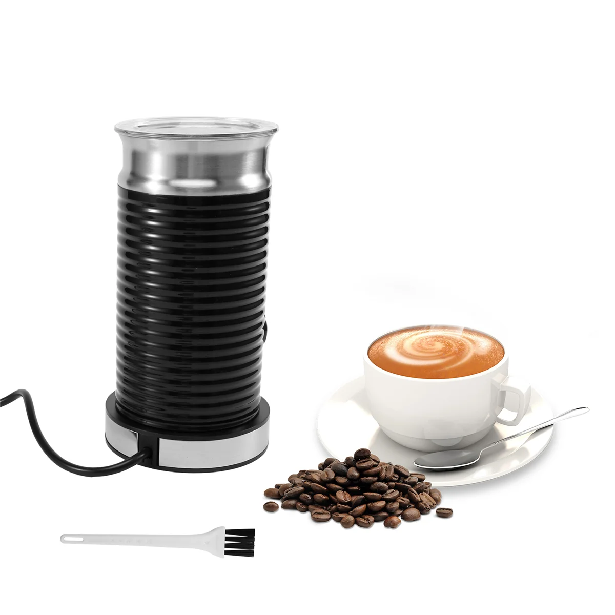 Nova máquina automática de espuma de leite quente e frio casa cappuccino cafeteira companheiro batedor de leite, plugue da ue-lite