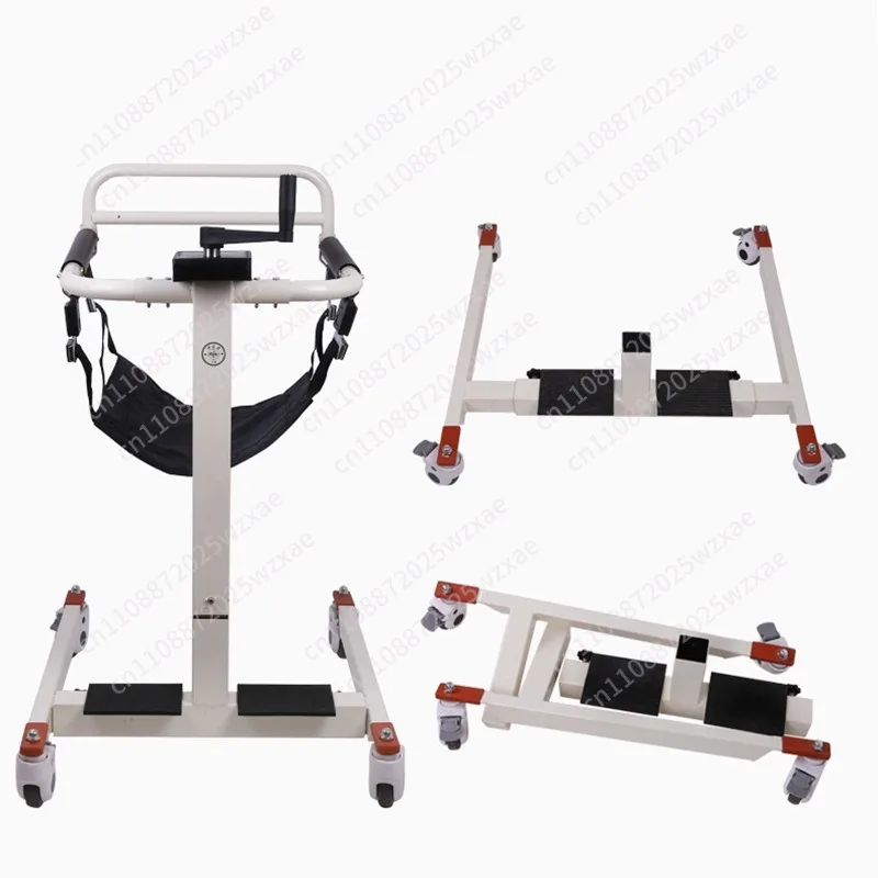 white casual hydraulic adjustable portable transfer elevator, paralyzed elderly care, disabled bath , folding , toilet chair