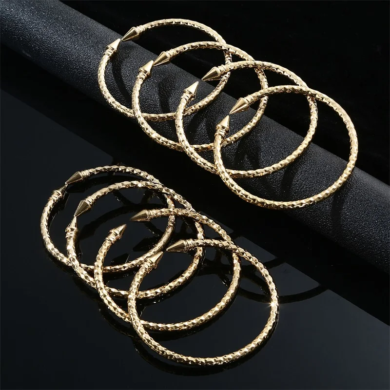 

8pcs Dubai Gold Bangles Ethiopian Bracelet