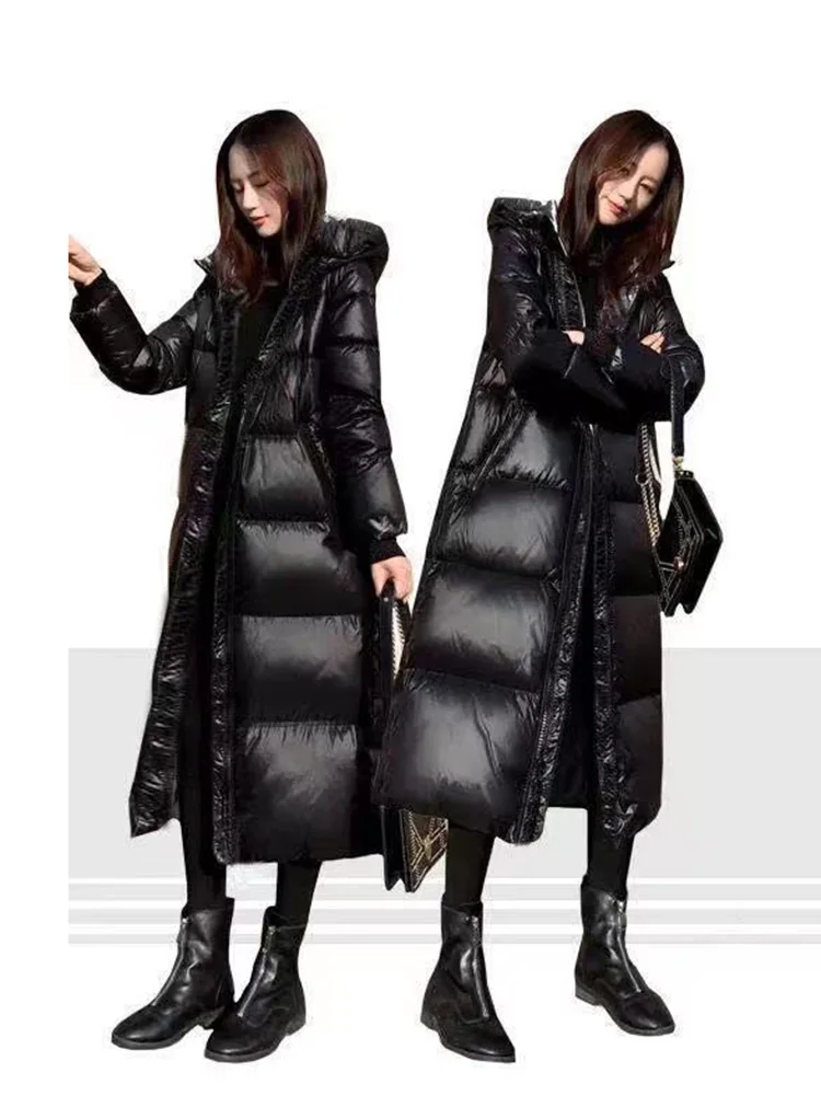 Waterproof Hooded Long Parkas Down Cotton Coats  Winter Warm Oversized Classics Black Casaco Tops Korea Women Windproof Jackets