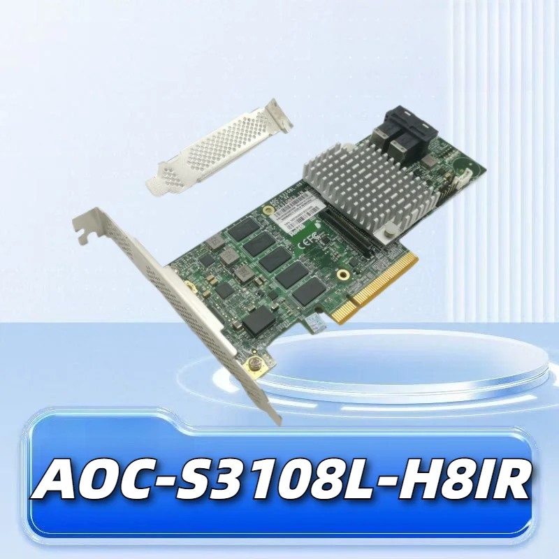 AOC-S3108L-H8IR SUPERMICRO 3108 8-PORT PCI-E SAS-3 12Gb/s 16 HDD RAID Controller Card