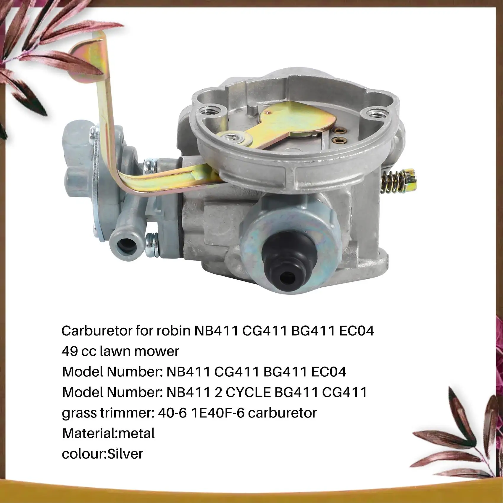 Portable Carburetor For Robin NB411 CG411 BG411 EC04 49CC Brush Cutter Weedeater Trimmer 5416040000 Replacement