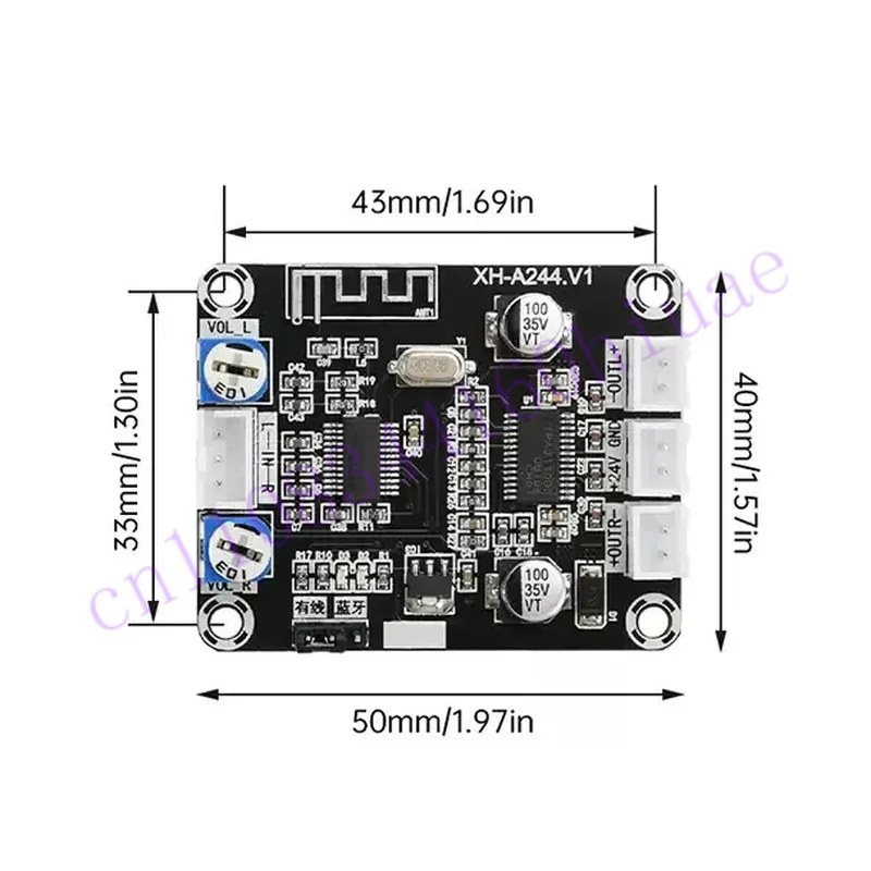XH‑A244 DC12‑24V Universal Digital Audio Power Amplifier Module TPA3110D2 Dual‑Channel 30W+30W 2pcs