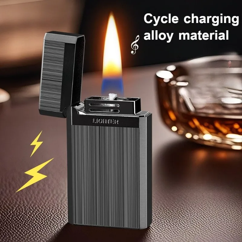 

Intelligent Voice Controlled Ignition Method Outdoor Anti Metal Wind Lighter High Beauty Elegant Open Flame Men's Business Gift