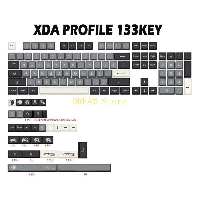 PBT Dye Sublimation Keycaps XDA Profile for Cherry MX Mechanical Keyboard 133Key Best Sale