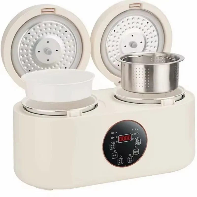 Smart Dual-Chamber Multi-Functional Rice Cooker with Microwave Pressure Cooking 4L Detachable Household Pot
