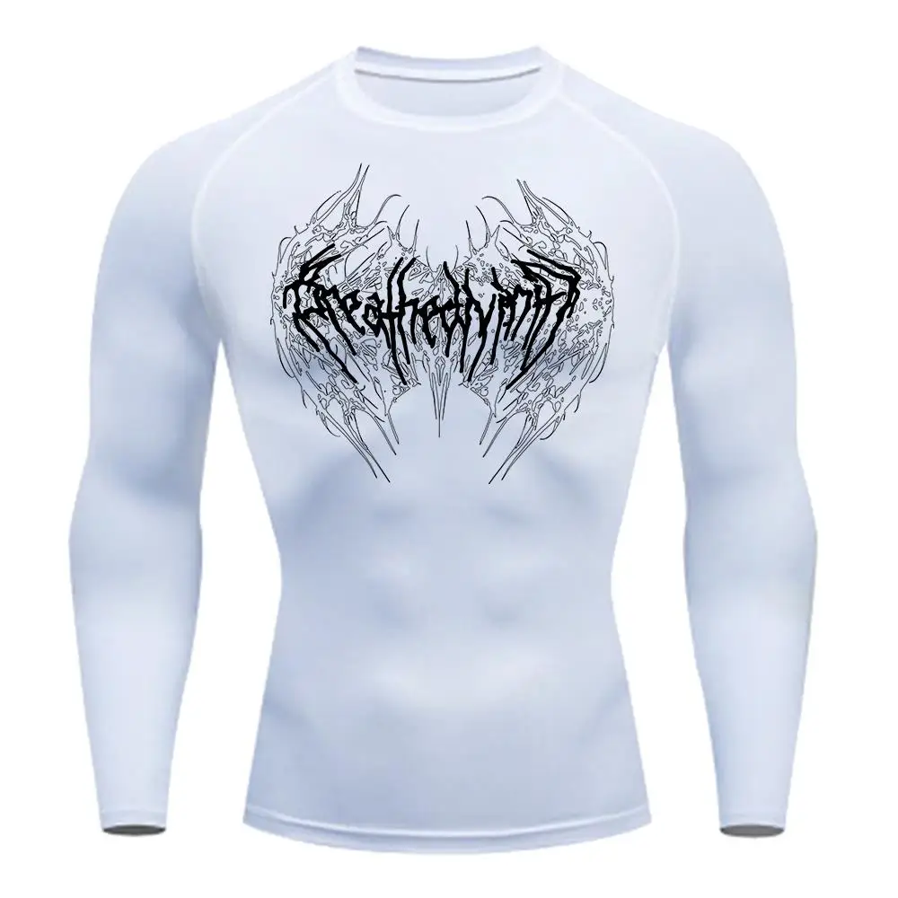 Men's Compression Shirt MenLong Sleeve Running Man Gym Under T Football Jersey Sportswear