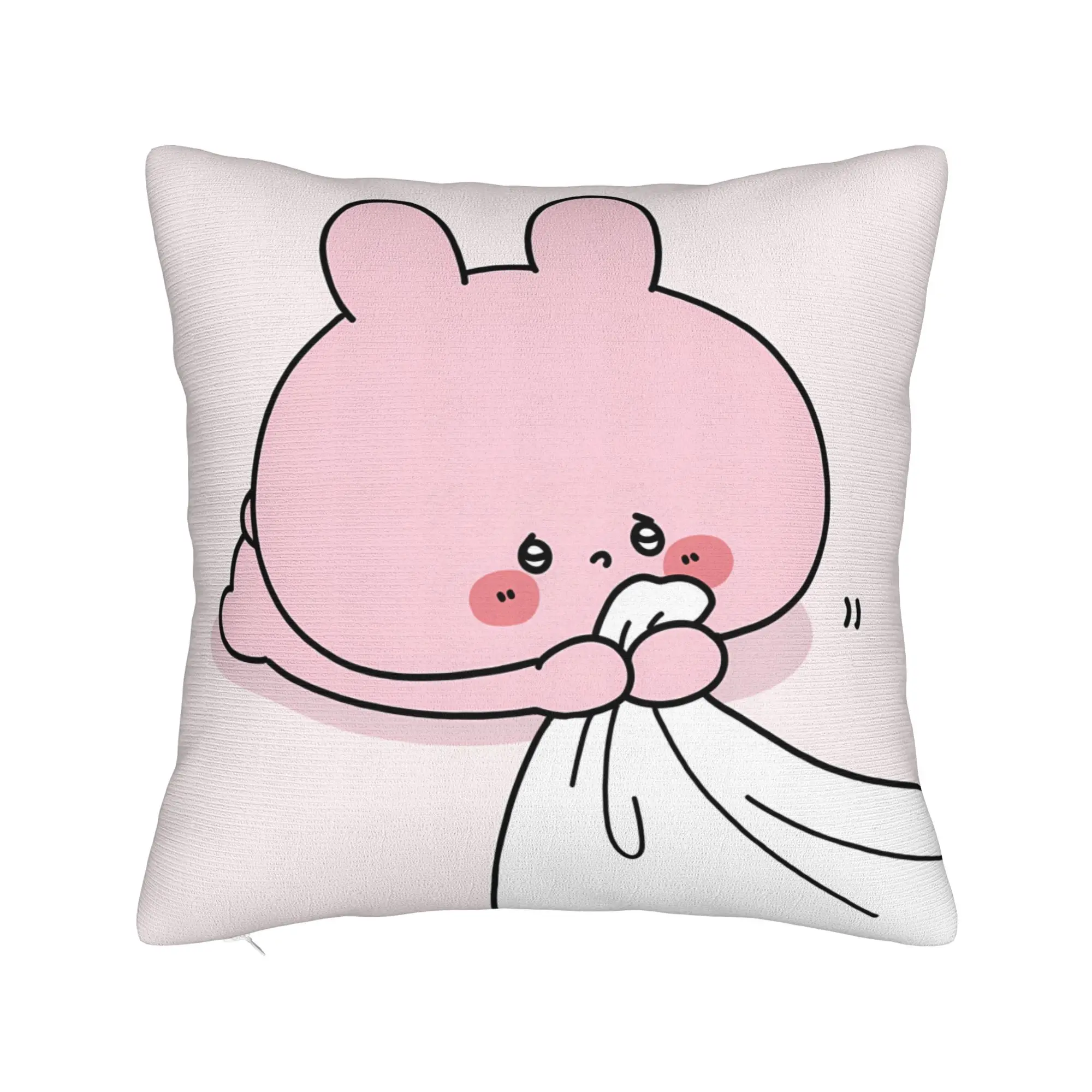 Pillow Case A-Asamimichaan Asleep Cute Asamimi Print  Pillow Cover For Living Room Bed Chair Novelty Pillowcases