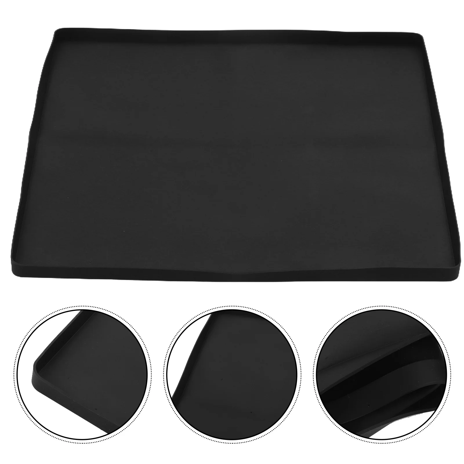 

Mini Fridge Silicone Mat Raised Edges Refrigerator Drip Pan Non Slip Protective Tray for Washing Machine Freezer Appliance Spill