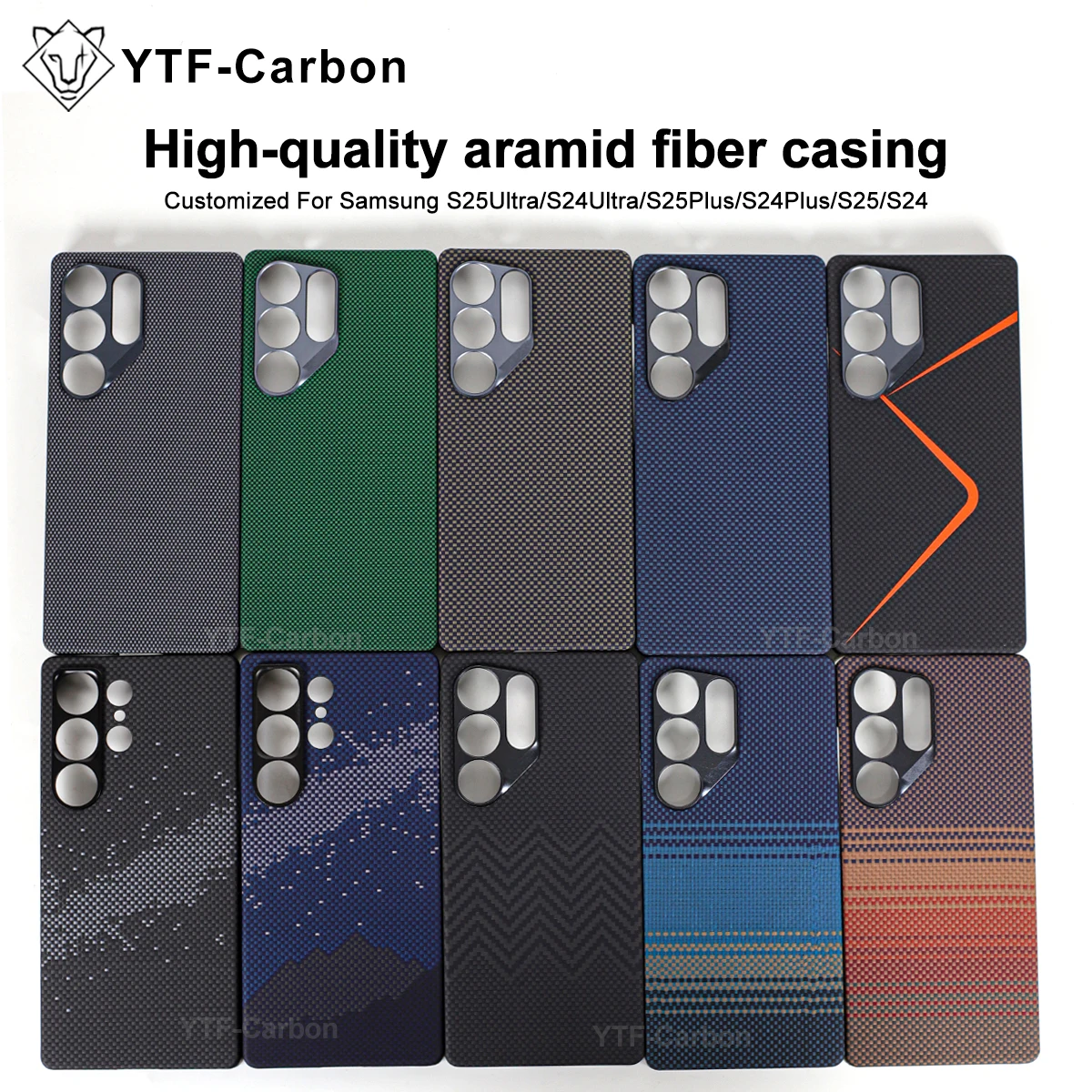 YTF Etui Kevlarowe Magnetyczne Ultracienkie Odporne na Upadki do Samsunga S25Ultra/S25 Plus, S24Ultra/S24 Plus/S23 Ultra, Twarda Obudowa z Włókna Aramidowego — zdjęcie produktu 2