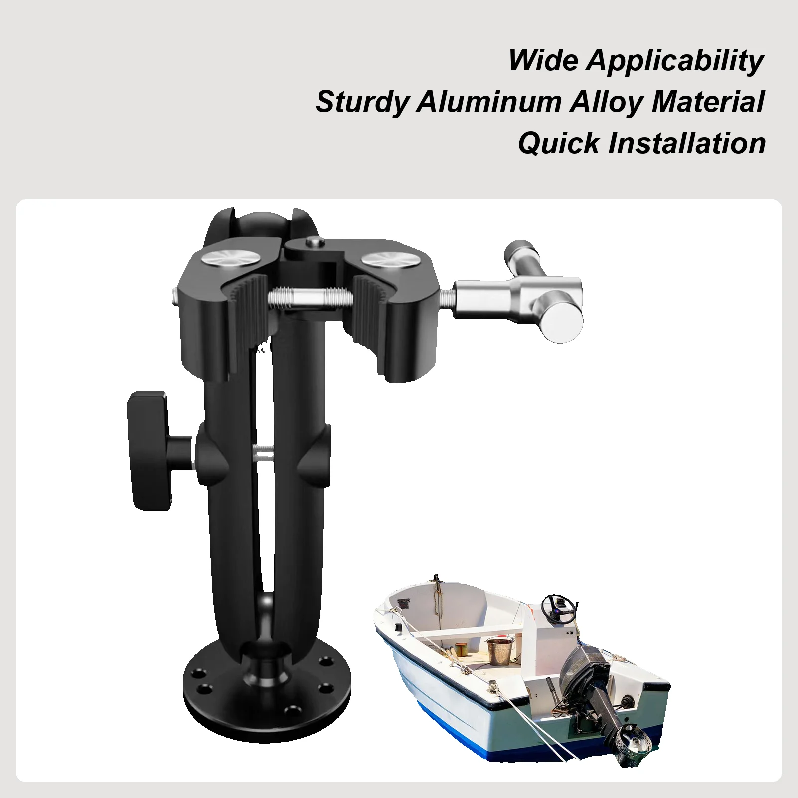 

Trolling Motor Stabilizer Aluminum Alloy Trolling Motor Shaft Fix Support 360 Degree Adjustable Heavy Duty Shaft Support Clamp