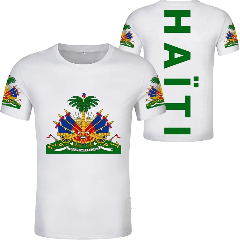 Hti HAITI Flag National Emblem Tshirts 3D Print TShirt Summer T Shirt Fashion Kids Casual Boy Girl Unisex Round Neck Tees TShirt