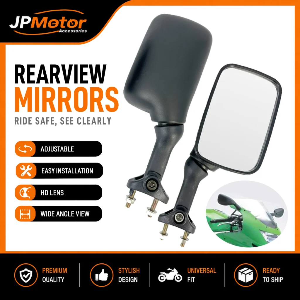 Big Size Motorcycle Rearview Bar End Mirror For KAWASAKI ZXR250 ZXR400 Suzuki GSX400 78A VC ZXR GSX ZX9R ZX-9R Side Mirror