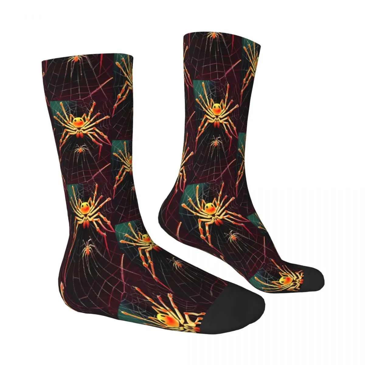 Halloween Spider Web Animal Socks Male Mens Women Winter Stockings Polyester